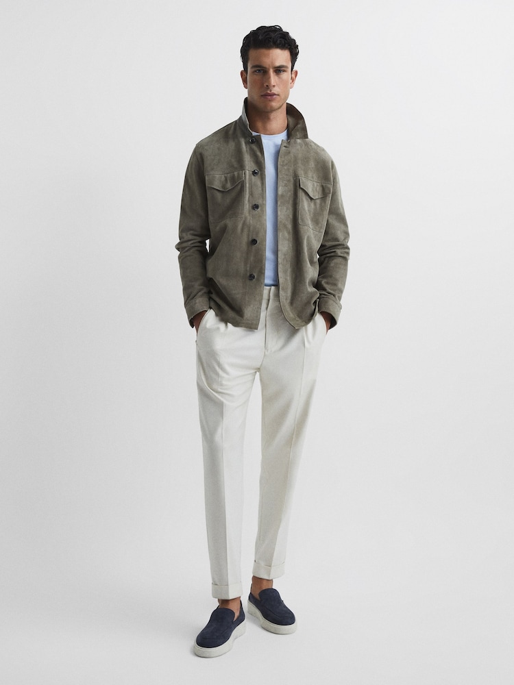 Reiss Soft Blue Bless Crew Neck T-shirt - Image 6 of 6