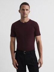Reiss Bordeaux Bless Crew Neck T-shirt - Image 1 of 7