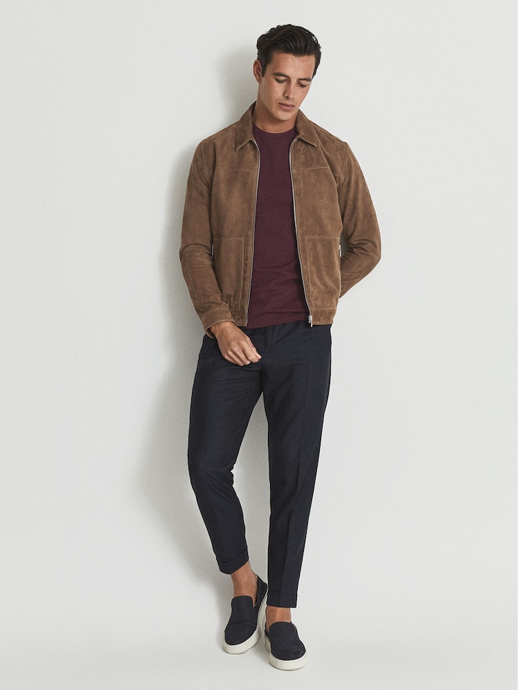 Reiss Bordeaux Bless Crew Neck T-shirt - Image 7 of 7 Reiss Bordeaux Bless Crew Neck T-shirt - Image 7 of 7