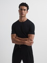 Reiss Black Bless Crew Neck T-shirt - Image 1 of 8