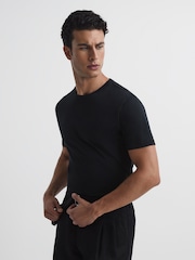 Reiss Black Bless Crew Neck T-shirt - Image 6 of 8