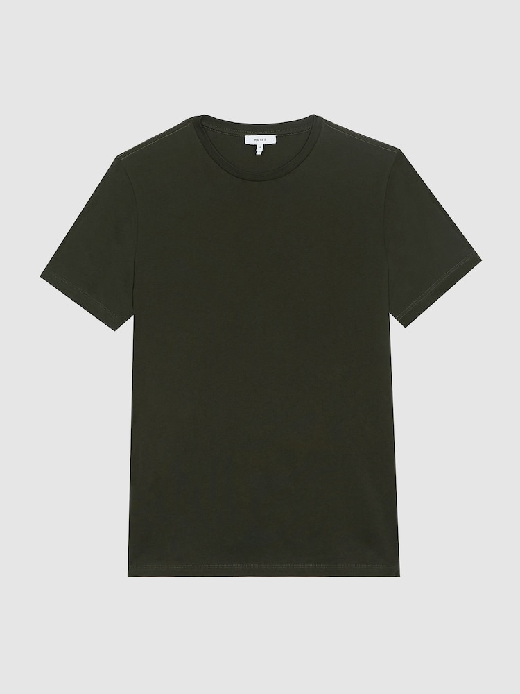 Verde oxidado - Camiseta con cuello redondo Bless de Reiss - Imagen 2 de 7