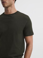 Verde oxidado - Camiseta con cuello redondo Bless de Reiss - Imagen 4 de 7