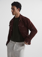 Verde oxidado - Camiseta con cuello redondo Bless de Reiss - Imagen 6 de 7