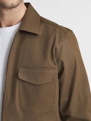 Reiss Mushroom Gemini Zip Through Overshirt - Image 4 of 6