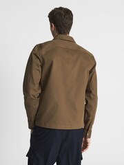 Reiss Mushroom Gemini Zip Through Overshirt - Image 5 of 6
