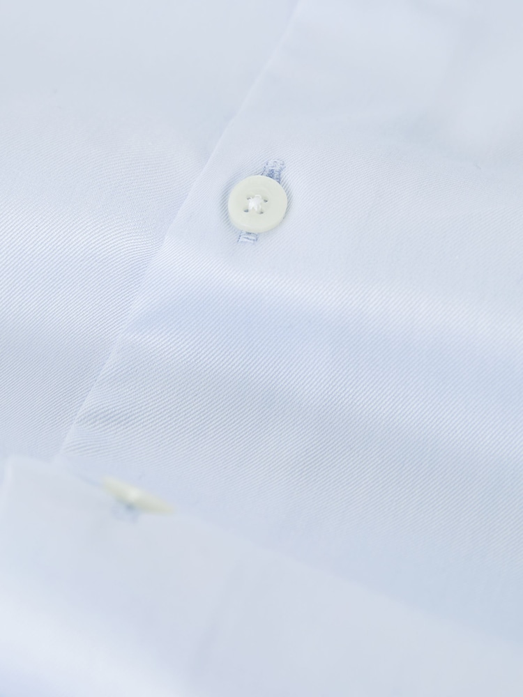 Reiss Soft Blue Storm Slim Fit Two-Fold Cotton Shirt - Image 9 of 9