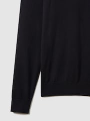 Reiss Navy Wessex Merino Wool Crew Neck Jumper - Image 6 of 6