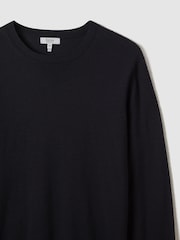 Reiss Navy Wessex Merino Wool Crew Neck Jumper - Image 7 of 7