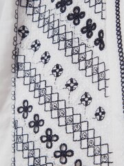 Reiss White Clara Junior Embroidered Blouse - Image 6 of 6