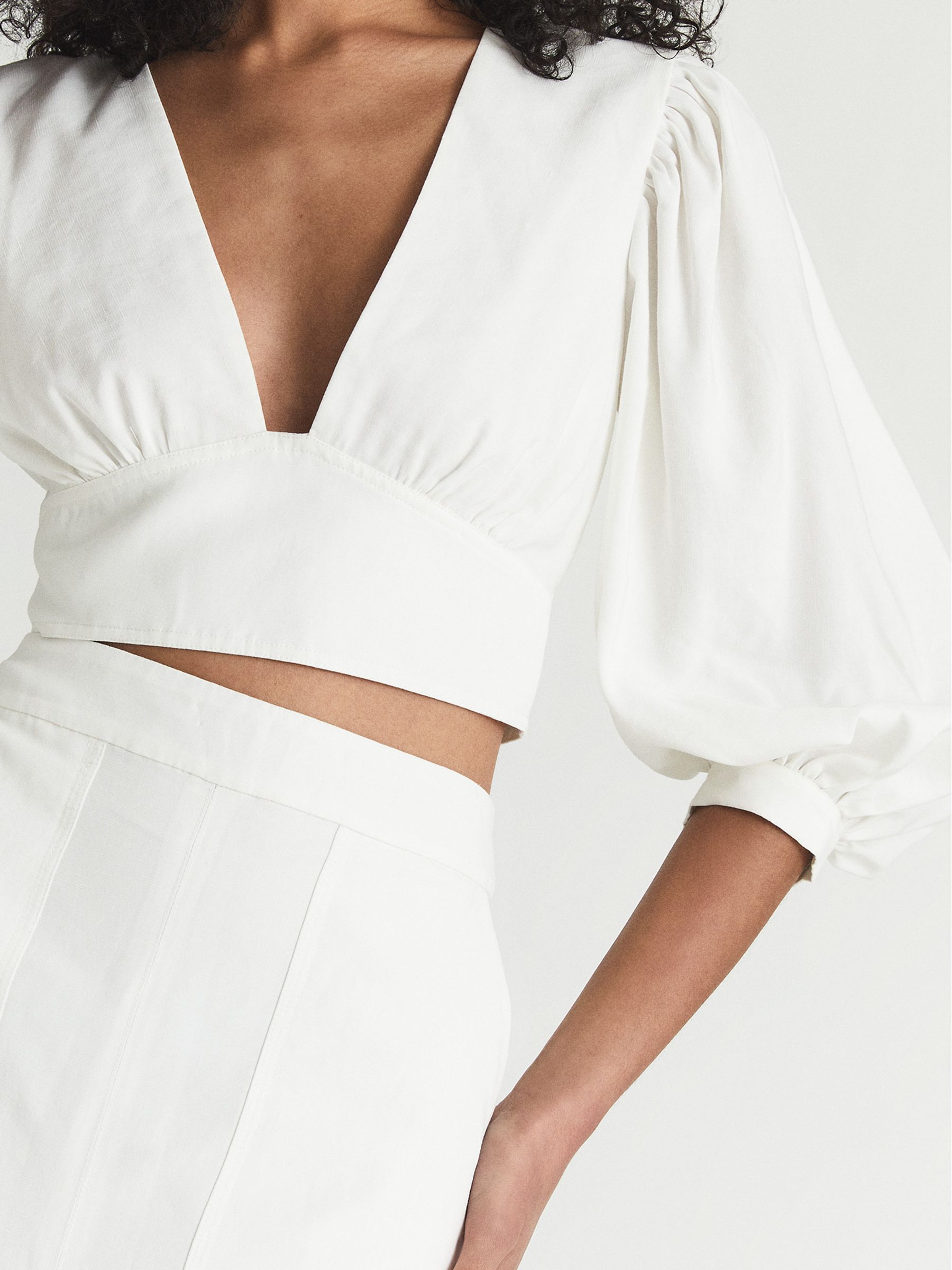 Zar Her Praha ribbon top white litmus Ribbon Tube Top in White