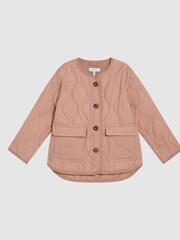 Reiss Pink Saffron Junior Quilted Short Coat - Image 2 of 7