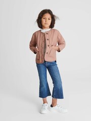 Reiss Pink Saffron Junior Quilted Short Coat - Image 4 of 7