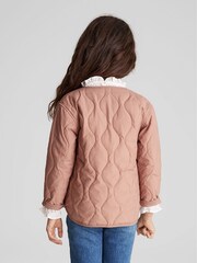Reiss Pink Saffron Junior Quilted Short Coat - Image 5 of 7