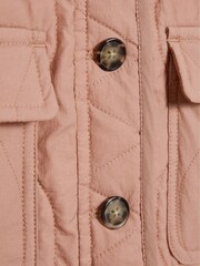 Reiss Pink Saffron Junior Quilted Short Coat - Image 6 of 7