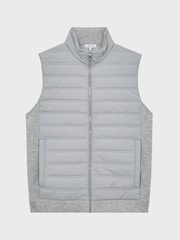 Reiss Soft Grey William Quilted Gilet - Image 2 of 7