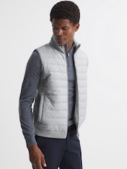 Reiss Soft Grey William Quilted Gilet - Image 7 of 7