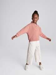 Reiss Pink Astrid Junior Shawl Collar Jumper - Image 1 of 6
