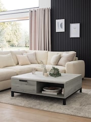 Grey Bronx Coffee Table With Drawers - Image 1 of 7
