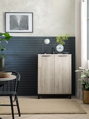 Grey Bronx Oak Effect Drinks Cabinet - Image 2 of 10