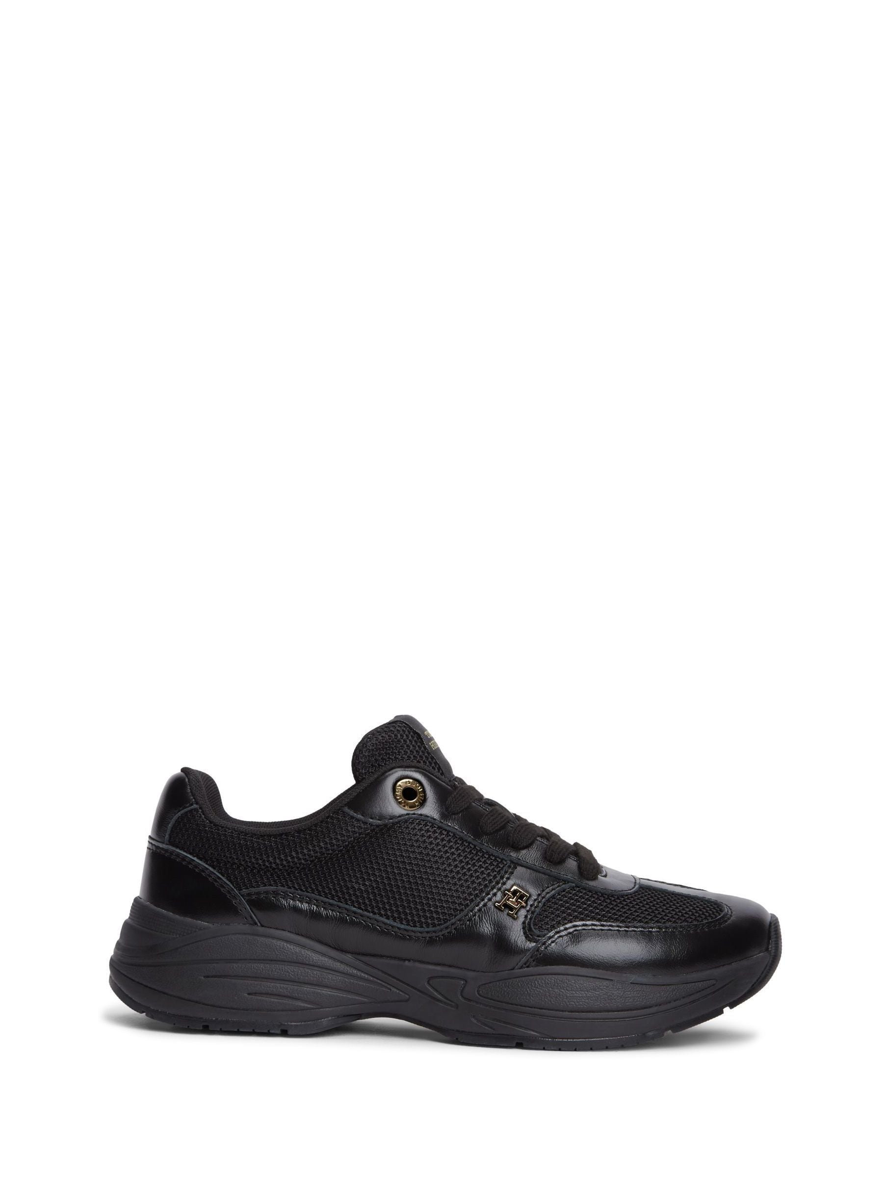 Comprar Preto - Tênis Tommy Hilfiger Monogram em couro com textura