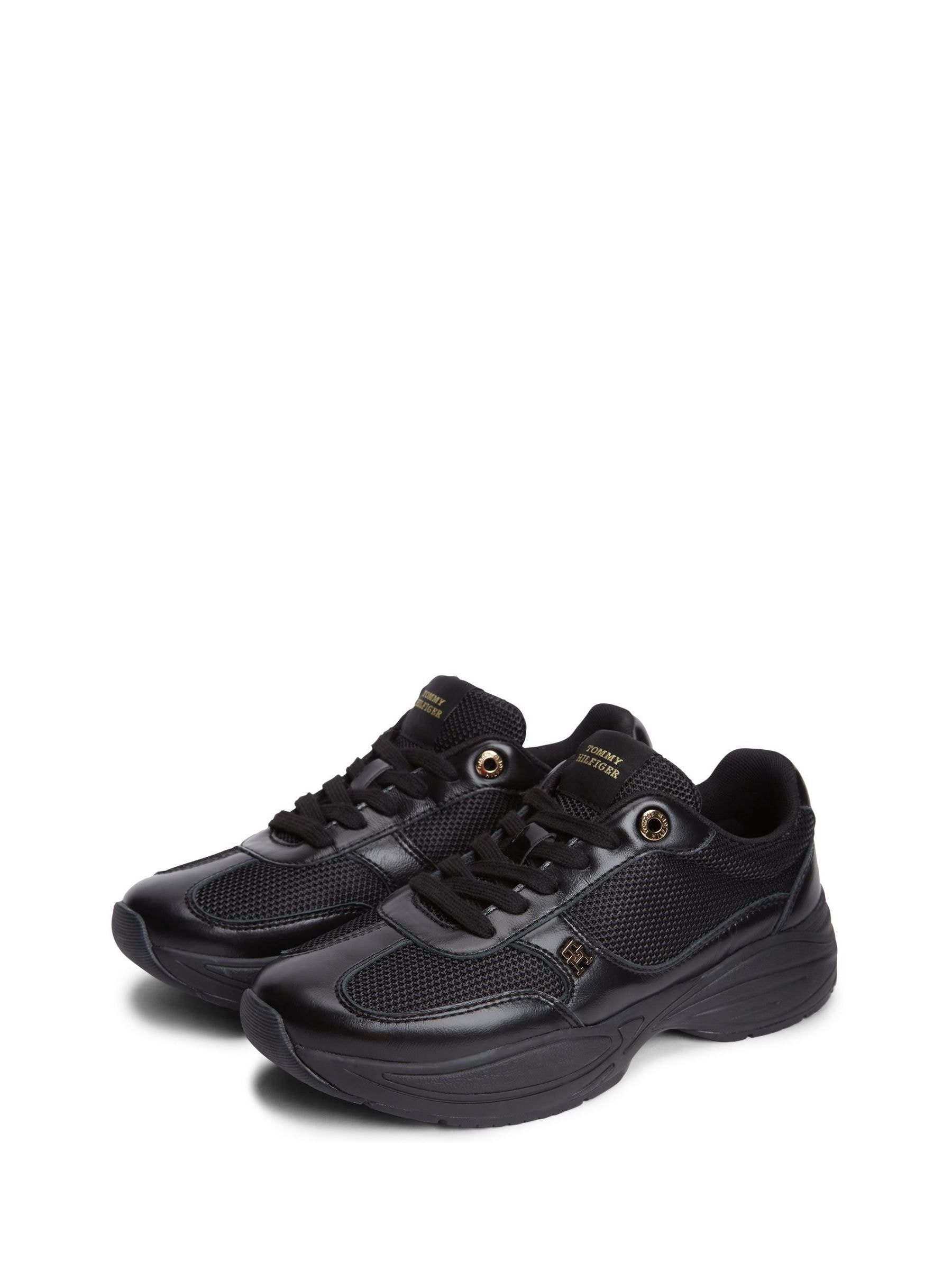 Comprar Preto - Tênis Tommy Hilfiger Monogram em couro com textura
