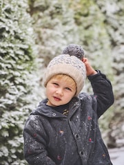 JoJo Maman Bébé Charcoal Grey Skiers Embroidered Shacket - Image 2 of 6