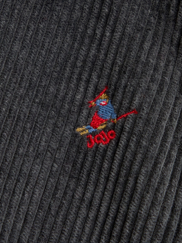 JoJo Maman Bébé Charcoal Grey Skiers Embroidered Shacket - Image 6 of 6