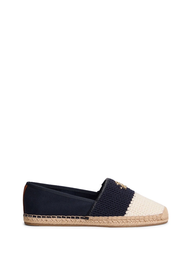 Tommy Hilfiger Logo Plaque Colour-Blocked Woven Espadrilles Shoes - Imaginea 1 din 6