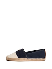 Tommy Hilfiger Logo Plaque Colour-Blocked Woven Espadrilles Shoes - Imaginea 2 din 6