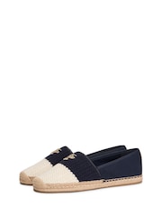 Tommy Hilfiger Logo Plaque Colour-Blocked Woven Espadrilles Shoes - Imaginea 3 din 6