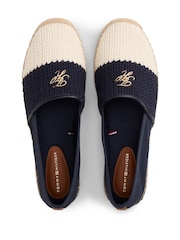 Tommy Hilfiger Logo Plaque Colour-Blocked Woven Espadrilles Shoes - Imaginea 5 din 6