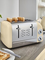 Swan Cream 4 Slice Retro Toaster - Image 3 of 6