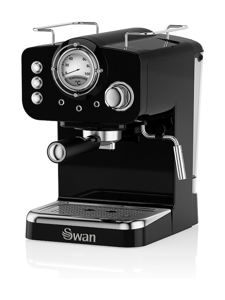Swan Black Retro Espresso Maker - Image 1 of 7