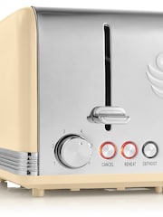 Swan Cream 4 Slice Retro Cream Toaster - Image 3 of 6