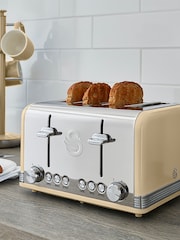 Swan Cream 4 Slice Retro Cream Toaster - Image 4 of 6