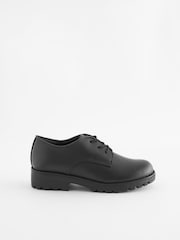 Schwarz - Schnürschuhe aus Leder für die Schule - Bild 2 von 6
