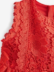 Red Lace Peplum Dress (3-16yrs) - Image 3 of 3