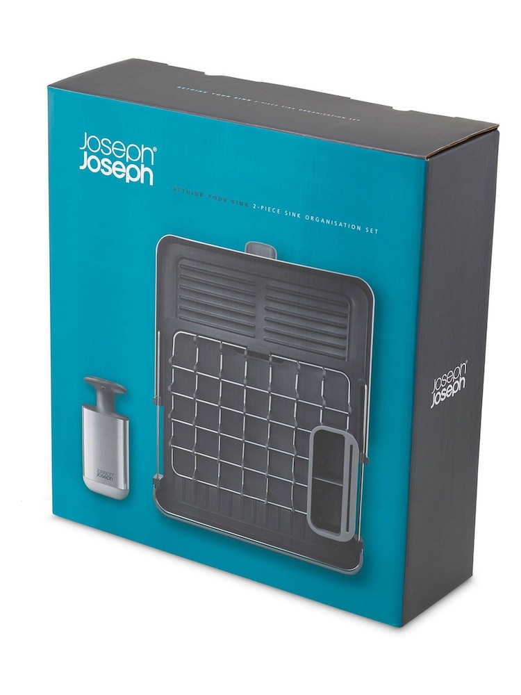 Joseph Joseph Silver Rethink Your Sink 2 Piece Sink Organisation Set - Image 4 of 4