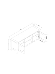 Dove Grey Malvern Oak Effect Up to 60 inch TV Unit - Image 9 of 9