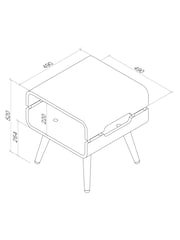 Jual Walnut Havana Side Table - Image 4 of 4