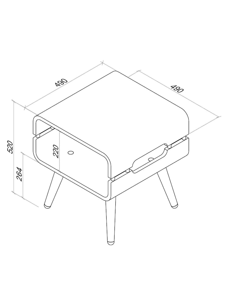 Jual Walnut Havana Side Table - Image 4 of 4
