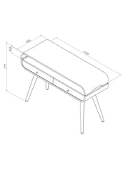 Jual Walnut Havana Console Table - Image 4 of 4