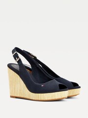 Blau - Tommy Hilfiger Iconic Elena Schuhe mit Keilabsatz - Bild 1 von 7