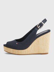 Blau - Tommy Hilfiger Iconic Elena Schuhe mit Keilabsatz - Bild 2 von 7