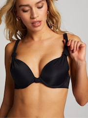 Hunkemöller Luxe Black Padded Push Up Bikini Top - Image 3 of 5