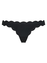 Hunkemöller Black Scallop Rio Bikini Bottoms - Image 4 of 5