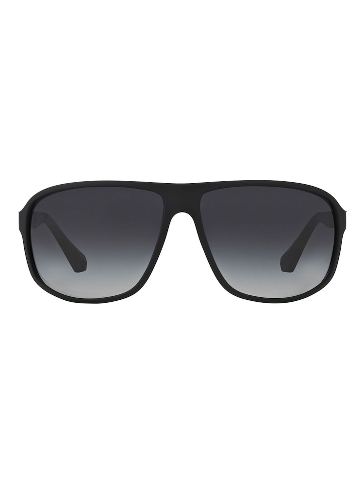 Emporio Armani Black Rubber Sunglasses - Image 1 of 11