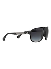 Emporio Armani Black Rubber Sunglasses - Image 3 of 11