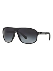 Emporio Armani Black Rubber Sunglasses - Image 9 of 11